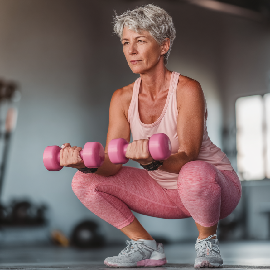 Възрастни хора правят упражнения